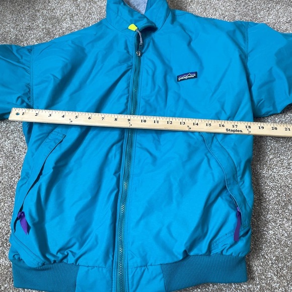 Patagonia coat Vintage jacket fleece lined nylon exterior full zip up snap SZ S - Picture 10 of 12